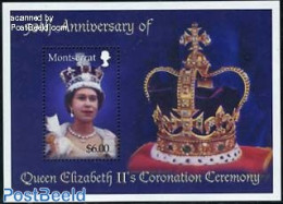 Montserrat 2003 50 Years Coronation S/s, Mint NH, History - Kings & Queens (Royalty) - Case Reali
