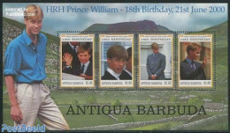 Antigua & Barbuda 2000 Prince William 4v M/s, Mint NH, History - Kings & Queens (Royalty) - Familles Royales