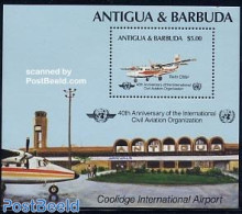 Antigua & Barbuda 1985 Civil Aviation S/s, Mint NH, Transport - Aircraft & Aviation - Vliegtuigen