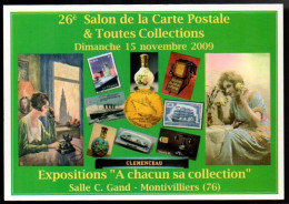 MONTIVILLIERS 2009. 26ème Salon De La Carte Postale Et Totes Collections. - Beursen Voor Verzamellars