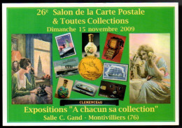 MONTIVILLIERS 2009. 26ème Salon De La Carte Postale Et Totes Collections. - Bolsas Y Salón Para Coleccionistas