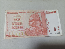 Billete Zimbabwe 50000000000 Billones De Dólares, Año 2008 - Simbabwe