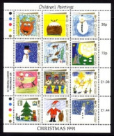 GUERNSEY MI-NR. 537-548 POSTFRISCH(MINT) KLEINBOGEN WEIHNACHTEN 1991 - Guernesey