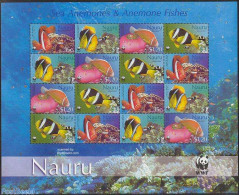 Nauru 2003 WWF 4x4v M/s, Mint NH, Nature - Fish - World Wildlife Fund (WWF) - Fishes