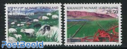 Greenland 2013 Agriculture 2v, Mint NH, Nature - Various - Animals (others & Mixed) - Cattle - Agriculture - Ongebruikt