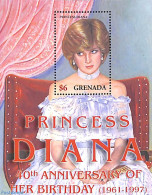 Grenada 2001 Princess Diana S/s, Mint NH, History - Charles & Diana - Kings & Queens (Royalty) - Familles Royales