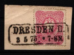 Deutsches Reich 33 A Gestempelt Sachsen-Stempel, Geprüft Wiegand BPP #KW895 - Autres & Non Classés