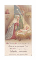Vierge Marie Et Enfant Jésus, Crèche, Noël, éd. H. Bonamy N° 428 - Devotieprenten
