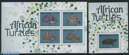 Sierra Leone 2013 African Turtles 2 S/s, Mint NH, Nature - Sonstige & Ohne Zuordnung