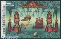 Brazil 2014 Christmas, Saint Nicolas S/s, Mint NH, Religion - Christmas - Saint Nicholas - Unused Stamps