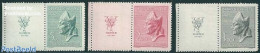 Czechoslovkia 1947 Holy Adalbert 3v+tabs, Mint NH, Religion - Religion - Sonstige & Ohne Zuordnung