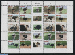 Aruba 2015 Ostrich M/s, Mint NH, Nature - Birds - Andere & Zonder Classificatie