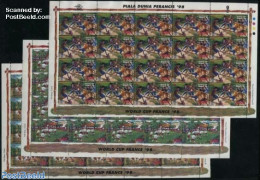 Indonesia 1998 Worldcup Football 3 M/s, Mint NH, Sport - Football - Indonésie