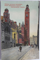 Roman Catholic Cathedral From Ambrosden Avenue Westminster, London - CPA Glacée 1907 - Altri & Non Classificati