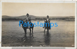 228420 ARGENTINA PATAGONIA NEUQUEN RIO PICHILEOFU COSTUMES MAN'S A HORSE POSTAL POSTCARD - Argentina