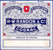 France - Cognac R.W.RANDO & Cº. Superior Quality Of Cognac Brandy - Alcoholes Y Licores