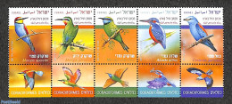 Israel 2019 Birds In Israël 5v [::::], Mint NH, Nature - Birds - Kingfishers - Ongebruikt (met Tabs)