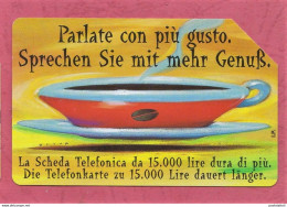 Italia, Italy-Parlate Con Piu' Gusto . Bilingue Sud Tirolo- Usata- Used Pre Paid Phone Card- Telecom By 10000 Lire. - Pubbliche Figurate Ordinarie