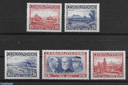 Czechoslovkia 1943 London Exhibition 5 Stamps From S/s (not Valid For Postage), Mint NH, History - World War II - Autres & Non Classés