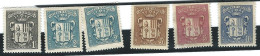 Lot De 6 Timbres Neuf * Andorre Français 1937-43 Armoiries Des Vallées - Ongebruikt