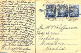 Indonesia 1952 Airmail Postcard To Holland, Postal History - Indonesien