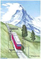 Antigua & Barbuda 1991 Gornergratbahn S/s, Mint NH, Sport - Transport - Mountains & Mountain Climbing - Railways - Climbing