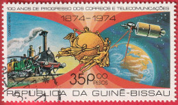 N° Yvert & Tellier 27 - Guinée-Bissau (Poste Aérienne) (1977) (Oblitéré) - Train Postal Satellite ''Intelsat4'' - Guinea-Bissau