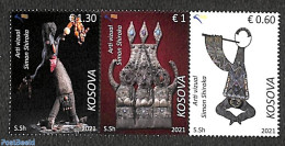 Kosovo 2021 Art 3v [::], Mint NH, Art - Sculpture - Skulpturen