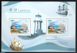 Korea, North 2009 Lighthouse 2v M/s, Mint NH, Transport - Various - Ships And Boats - Lighthouses & Safety At Sea - Bateaux