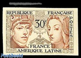 France 1956 Latin American Friendship 1v, Imperforated, Unused (hinged) - Nuevos