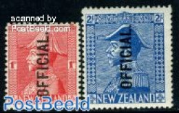 New Zealand 1927 On Service 2v, Unused (hinged) - Otros & Sin Clasificación