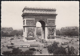 France - Paris - Arc De Triumph - Street - Cars - Bus - Uvm. - Nice Stamp - Arc De Triomphe