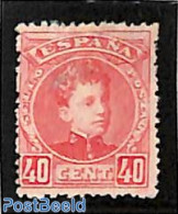 Spain 1902 40c, Stamp Out Of Set, Without Gum, Unused (hinged) - Ongebruikt