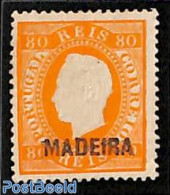 Madeira 1871 80R, Stamp Out Of Set, Without Gum, Unused (hinged) - Madeira