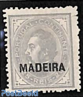 Madeira 1880 25R, Perf. 12.5, Stamp Out Of Set, Without Gum, Unused (hinged) - Madeira