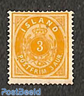 Iceland 1882 3A, Perf. 14:13.5, Stamp Out Of Set, Unused (hinged) - Nuevos