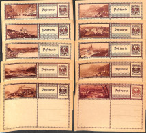 Austria 1930 10 Illustrated Postcards, Unused Postal Stationary - Brieven En Documenten