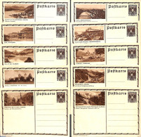 Austria 1930 10 Illustrated Postcards, Unused Postal Stationary - Brieven En Documenten