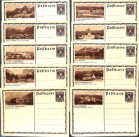 Austria 1930 10 Illustrated Postcards, Unused Postal Stationary - Storia Postale