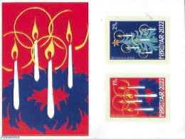 Faroe Islands 2022 Christmas Foil Booklet, Mint NH, Religion - Christmas - Stamp Booklets - Christmas