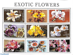 Tanzania 1998 Insects & Flowers 9v M/s, Mint NH, Nature - Flowers & Plants - Insects - Tanzanie (1964-...)