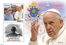 Guinea Bissau 2023 Pope Francis, Mint NH, History - Religion - Kings & Queens (Royalty) - Pope - Koniklijke Families