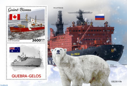 Guinea Bissau 2023 Icebreakers , Mint NH, Nature - Transport - Bears - Ships And Boats - Barche