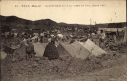 Postkarte Taza Marokko, Fez Column Camp, März 1917 - Sonstige & Ohne Zuordnung