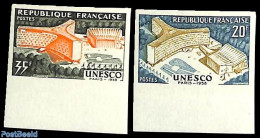 France 1958 UNESCO Building 2v, Imperforated, Mint NH, History - Unesco - Nuevos