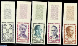 France 1959 Resistance Fighters 5v, Imperforated, Mint NH, History - World War II - Nuevos