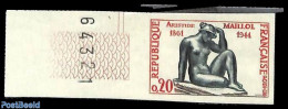 France 1961 A. Maillol 1v, Imperforated, Mint NH, Art - Sculpture - Unused Stamps