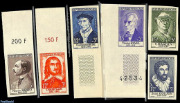 France 1956 Famous Persons 6v, Imperforated, Mint NH, Performance Art - Music - Art - Sculpture - Self Portraits - Nuevos