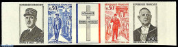 France 1971 Charles De Gaulle 5v [::::], Imperforated, Mint NH, History - French Presidents - World War II - Ongebruikt