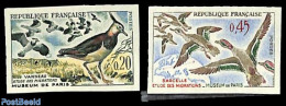 France 1960 Birds 2v, Imperforated, Mint NH, Nature - Birds - Nuevos